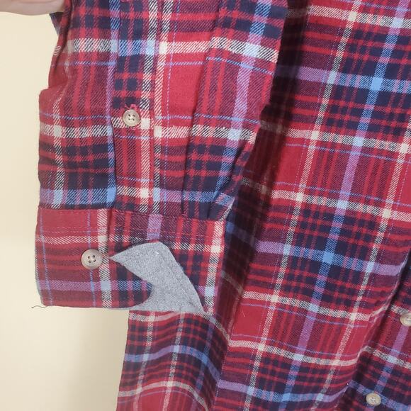 Eddie Bauer Plaid Button-down Flannel Shirt Men's Size M - Picture 8 of 11